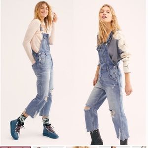 FREE PEOPLE We The Free Criss Cross Overall NWOT